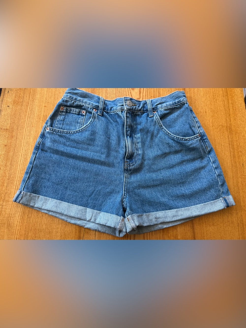 BDG Rolled Hem Mom Denim Shorts